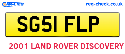 SG51FLP are the vehicle registration plates.