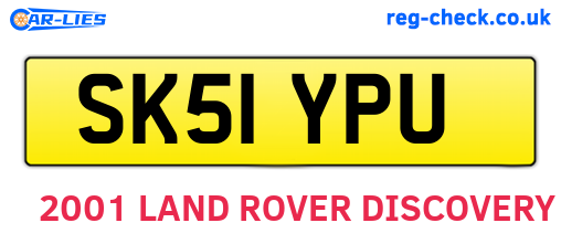 SK51YPU are the vehicle registration plates.