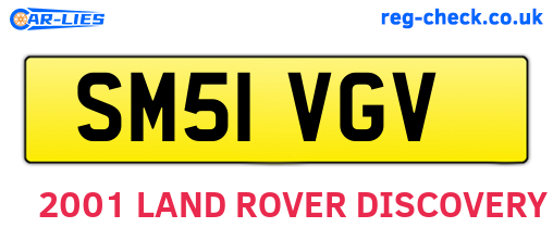 SM51VGV are the vehicle registration plates.