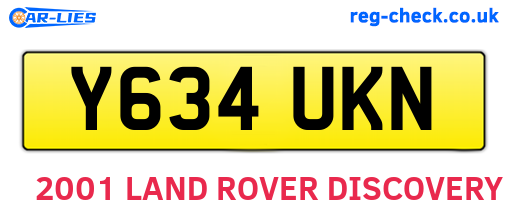 Y634UKN are the vehicle registration plates.