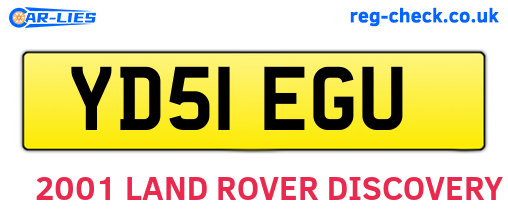YD51EGU are the vehicle registration plates.