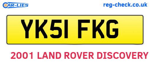 YK51FKG are the vehicle registration plates.
