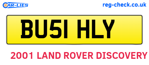 BU51HLY are the vehicle registration plates.