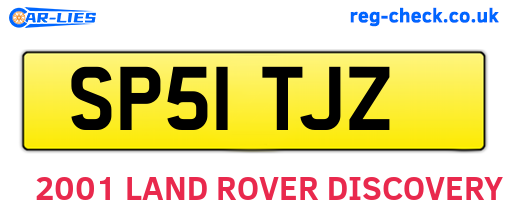 SP51TJZ are the vehicle registration plates.
