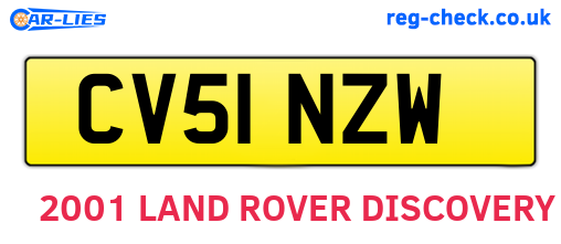 CV51NZW are the vehicle registration plates.