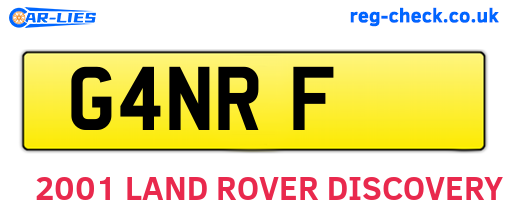 G4NRF are the vehicle registration plates.