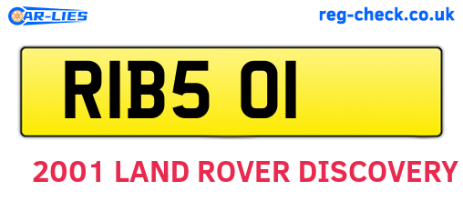 RIB501 are the vehicle registration plates.