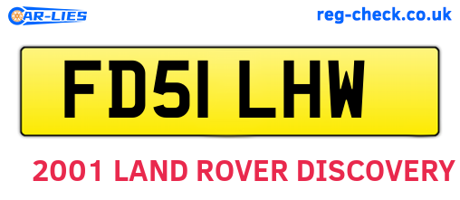 FD51LHW are the vehicle registration plates.