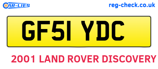 GF51YDC are the vehicle registration plates.