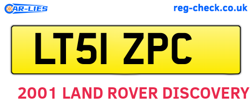 LT51ZPC are the vehicle registration plates.