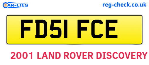 FD51FCE are the vehicle registration plates.
