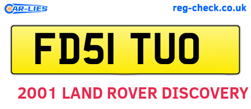 FD51TUO are the vehicle registration plates.