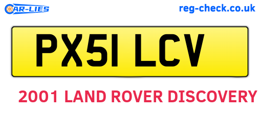 PX51LCV are the vehicle registration plates.