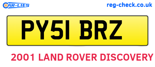 PY51BRZ are the vehicle registration plates.