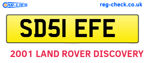 SD51EFE are the vehicle registration plates.