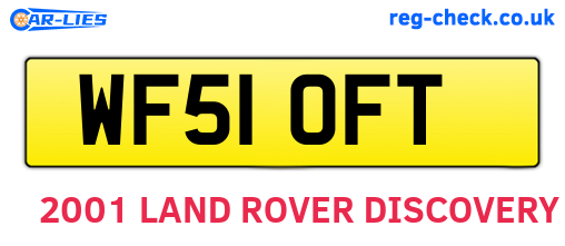 WF51OFT are the vehicle registration plates.