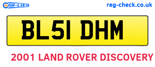 BL51DHM are the vehicle registration plates.