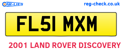 FL51MXM are the vehicle registration plates.