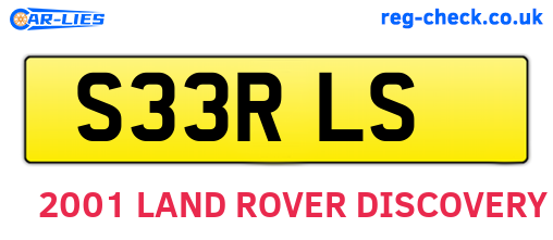 S33RLS are the vehicle registration plates.