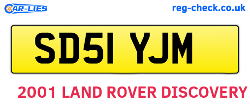 SD51YJM are the vehicle registration plates.