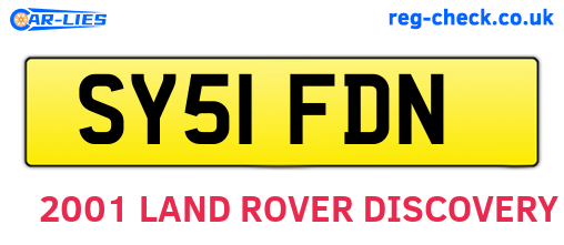 SY51FDN are the vehicle registration plates.