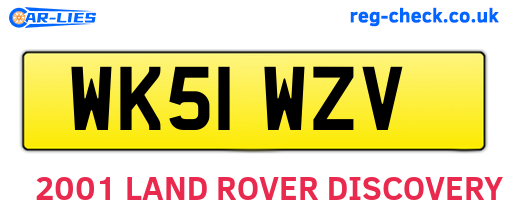 WK51WZV are the vehicle registration plates.