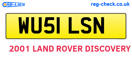 WU51LSN are the vehicle registration plates.