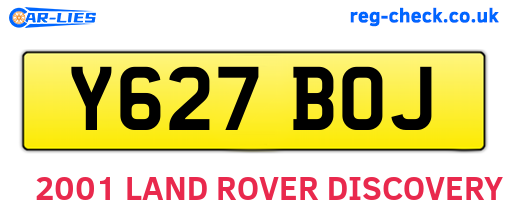 Y627BOJ are the vehicle registration plates.