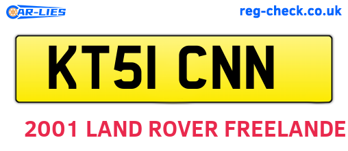 KT51CNN are the vehicle registration plates.