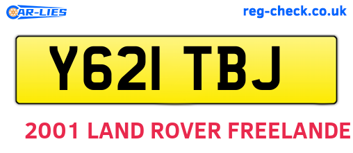 Y621TBJ are the vehicle registration plates.