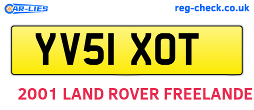 YV51XOT are the vehicle registration plates.