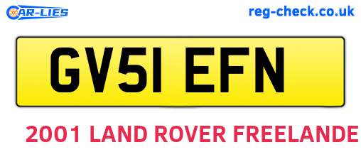 GV51EFN are the vehicle registration plates.