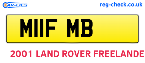 M11FMB are the vehicle registration plates.