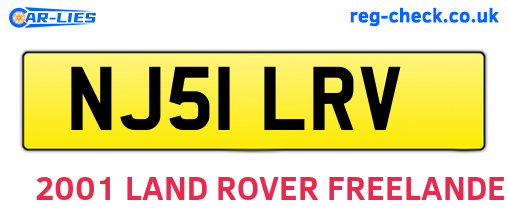 NJ51LRV are the vehicle registration plates.