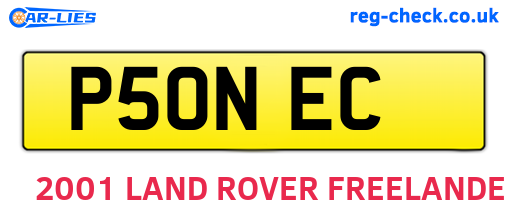 P50NEC are the vehicle registration plates.