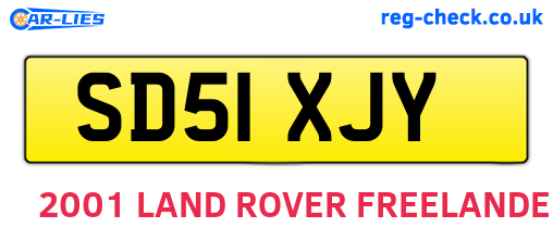 SD51XJY are the vehicle registration plates.