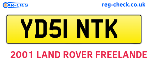 YD51NTK are the vehicle registration plates.