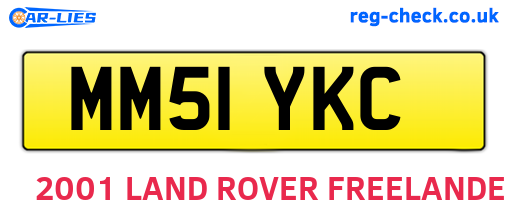 MM51YKC are the vehicle registration plates.