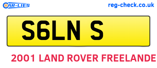 S6LNS are the vehicle registration plates.