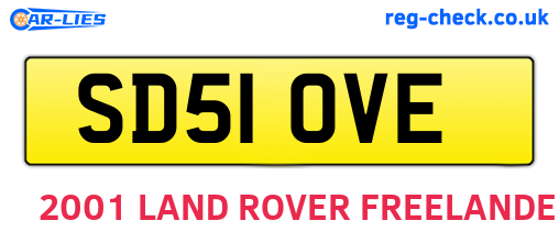 SD51OVE are the vehicle registration plates.