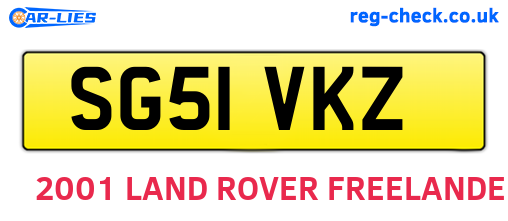 SG51VKZ are the vehicle registration plates.