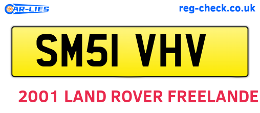 SM51VHV are the vehicle registration plates.