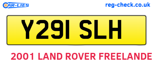 Y291SLH are the vehicle registration plates.