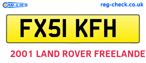 FX51KFH are the vehicle registration plates.