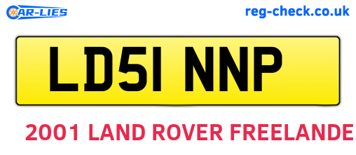 LD51NNP are the vehicle registration plates.