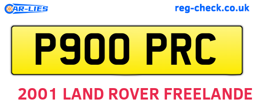 P900PRC are the vehicle registration plates.