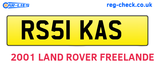 RS51KAS are the vehicle registration plates.