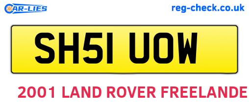 SH51UOW are the vehicle registration plates.
