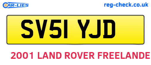 SV51YJD are the vehicle registration plates.