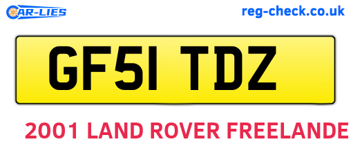 GF51TDZ are the vehicle registration plates.